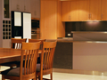 Colourboard kitchen with stainless steel benchtops